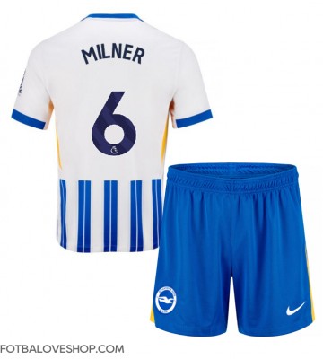 Brighton James Milner #6 Dětské Domácí Dres 2024-25 Krátký Rukáv (+ trenýrky)